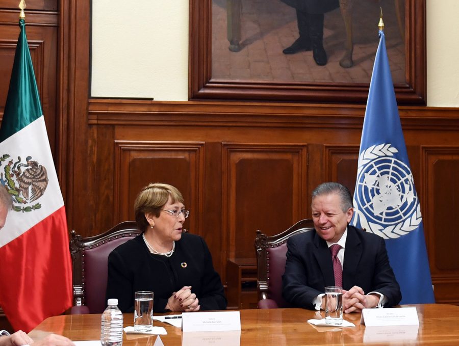 Reunión con Michelle Bachelet, Alta Comisionada de la ONU para los derechos humanos - Ministro Presidente Arturo Zaldivar
