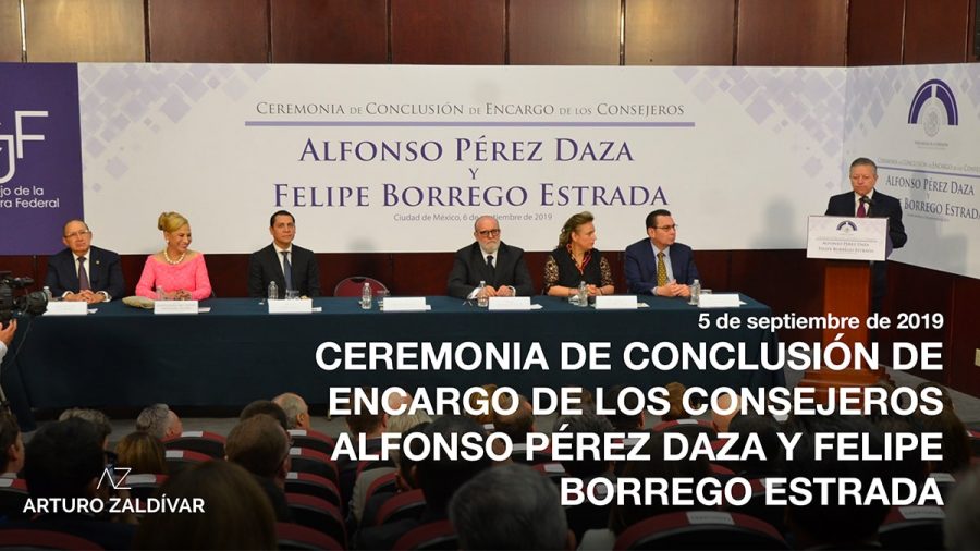 Ceremonia de conclusión de encargo de los consejeros Alfonso Pérez Daza y Felipe